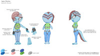 Agua Marina character sheet by FrankNova - female, furry, axolotl, doommood15, doommood18