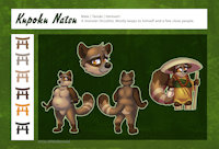 Reference: Kupoku Natsu by Kupok - male, character sheet, clean, sheet, null, priest, tanuki, occult, monk