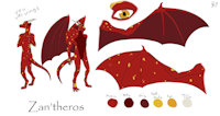 Zan'theros - Anthro Form by FieryWanderer - naked, dragon, nude, male, reference sheet, solo, closeup, zan, anthro dragon, loves remorse, zan'theros