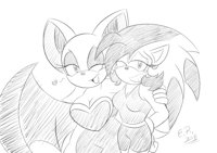 Rouge and Evey: Smile! by Shadow4one