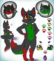 Knave Ref by cobralord666 - fox, wolf, male, refrence