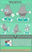 Valekid Character Sheet (SFW) by MagLjudik - male, character reference, pokesona, elekid