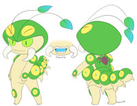 Leafy ref by eeveefan - cute, cub, female, reference sheet, young, caterpillar, moth, eeveefan