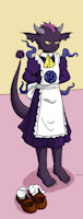 Azrahnyx by Harleking - dragon, female, maid uniform, void-dragon