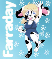 💙 Farraday 💙 by MakiArts - female, canine, character sheet, oc, dalmatian, swimsuit, digital art, one-piece, one-piece swimsuit, my art, dalmatian mix