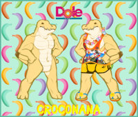 Dole Ref Sheet by thetwistedsamurai - male, jock, hawaii, banana, crocodile, hawaiian, bara, dole, croconana, sorbetjungle, sorbet jungle