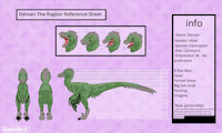 Dervan Ref Sheet 2017 by DervanTheRaptor - male, reference sheet, utahraptor, clean art