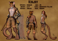 Character Sheet - Kinjry by LadyFuzztail - cougar, male, post, apocalyptic, kinjry