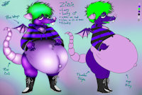 Zizlie Reference by Ka1dus - male, bat, rat, overweight, reference, rodent, familiar, male/solo, huge belly, feedee