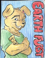 conbadge of EarthFurst by Neph by EarthFurst - male, conbadge, labrador retriever