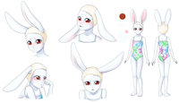 Lyza by LemmyNiscuit - cute, cub, girl, bunny, rabbit, blushing, blush, smile, young, sad, swimsuit, swimwear, smiling, laughing, crying, bathing suit, lagomorph, one piece, bunny rabbit, female/solo, famle, one-piece, young girl, one-piece swimsuit, bucked teeth