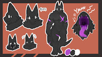 Nyx the 4 eyes dragon by kake0078 - dragon, male, hybrid, reference sheet, man