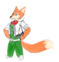 A Starfox Sketch by IGAKattack - sketch, fox, male, starfox, fox mccloud, vulpine, scribble