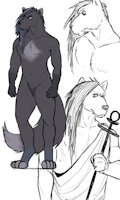 Hades by TheHades - wolf, male, character sheet, anthro, original character, hades