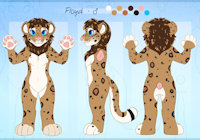 Floyd Reference Sheet by NyanFloyd - male, reference, leopon