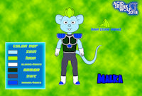 Malka by AcidSkunkWolf - male, reference sheet, mouse, armor, rodent, dragonball, dragon ball, dragon ball super