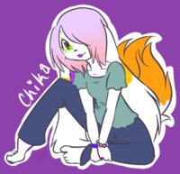 Chika Skittles by usagihime - dogs, flat color, rabbits, hybrids, female/solo
