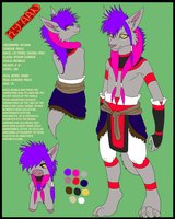 .hack//GU Ky'aan Ref by tanithjackal - male, jackal, original character, male solo, grunty, .hack//gu style