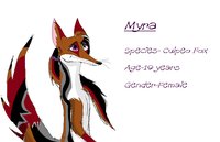 Myra Character Sheet by SaphireBlueflame - fox, female, furry, myra, culpeo