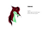 Dabriel character sheet. by SaphireBlueflame - red, fox, wolf, hybrid, the, awesome, emo, foxwolf, culpeo, dabriel