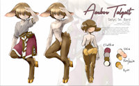 Aarbor Talgait quick ref by AvaBun - goat, satyr, humanoid, dnd, fantasy theme