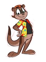 Boy Fuzzet by CursedFerret - ishoka, male, ferret, hawaiian shirt, fuzzet