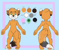 Ikkey Ref Sheet cub by Ikkey - fox, cub, boy, male, ikkey