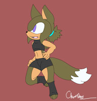 chiuro the jackalhog by KurisuTJ - male, jackal, hedgehog, mobian, character ref