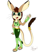 Pippi the Long-eared Jerboa by KatPanikku - female, oc, rodent, anthropomorphic, original character, gerboa