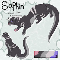 Saphiri Feral Ref by Zuboko - female, reference sheet, otter