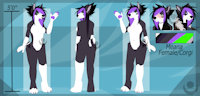 Meana ref sheet by Echowolfc - female, corgi, fur, furry, refsheet, echowolfc