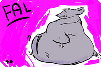 Fal by SaphireBlueflame - female, fat, rat, chubby, obese, obesity