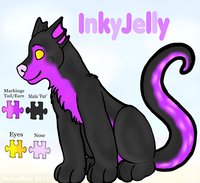 InkyJelly reference by Reddywolf - female, dog/fish/squid/octopus