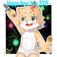 Happy new year 2019 by Choki1003 - kemono, cat, shota, male, kemoshota, furryshota, choki, happynewyear2019