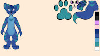 Adoptable Furry by ThatCatObsessedDemon - teal, green, blue, furry, stitch, adoptable, adopt, lilo, adopting, artwork (digital)