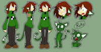 ROKU character sheet by Rokuhokage - cat, male, catboy, morph