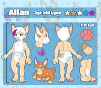 My Ref Sheet "FINAL" by LilAllan - babyfur, diaper, cub, male, lynx, sheet, ref, pampers, d-sunki