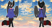 Pedro SFW Ref by PedroDezTrezzi - male, reference sheet, winged werekitsune, esty