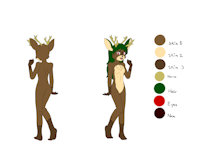Mina Blume Romates by FurryLinette - character sheet, reindeer, character profile, my character, furrylinette