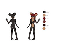 Inkty Litchi Caife by FurryLinette - bear, character sheet, black bear, character profile, my character, furrylinette
