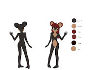 Inkty Litchi Caife by MozzlynArts - bear, character sheet, black bear, character profile, my character, furrylinette