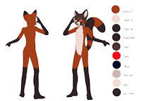 Satchel Felix Cruz by FurryLinette - raccoon, character sheet, character profile, my character, furrylinette