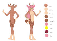 Makea Chroma Antilipsi by FurryLinette - character sheet, giraffe, character profile, my character, furrylinette