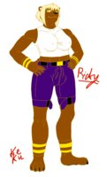 OC-Ricky by KeKu - female, bear, muscle, buff, anthro, herm, hermaphrodite, chest, grizzly, anthropomorph, male-herm