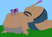 Gideon Highwind by TheAmariaShadow - male, muscular, behemoth, humanoid, hyper breasts, hyper balls, hyper bulge, hyper cock, hyper ass, bustyboi, oppaimisty, theamariashadow, gideon highwind