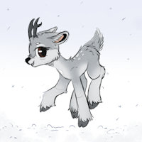 Silver Doe The Elf Deer by Snowfirechakat - female, deer, mlp, fallout equestria