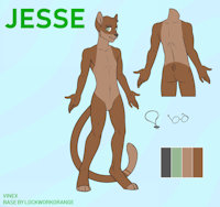 Jesse Cat Ref Sheet 2 by DualSwordsmanTenyo - feline, male, reference, jesse cat