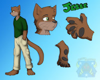 Jesse Cat Ref Sheet by DualSwordsmanTenyo - feline, male, reference, jesse cat