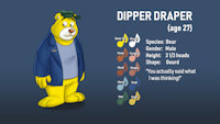 Character Sheet: Dipper Age 27 by MaxDeGroot - male, bear, character, sheet