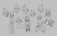 Ki Orosubi (Older) (2018 Design) by Hidden - fox, male, teen, older, sketches, character design